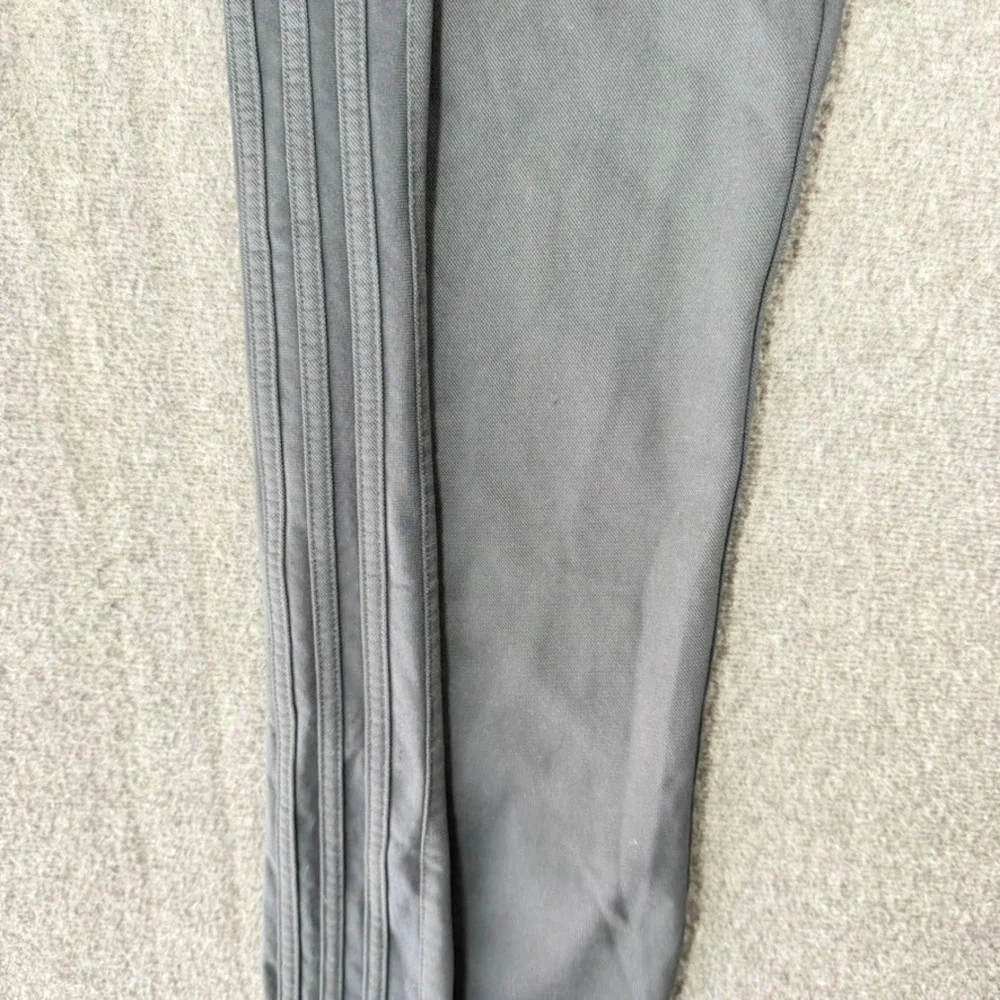 Adidas Mens Track Pants Charcoal Grey 3-Stripe Athletic Training Size Large